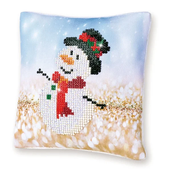 Snowman Top Hat - Mini Pillow