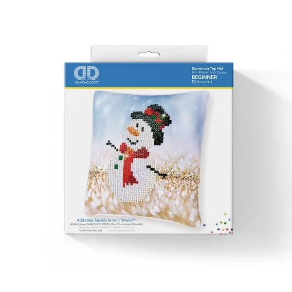 Snowman Top Hat - Mini Pillow