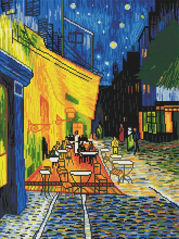 Cafe Terrace at Night-Square Drills