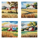 Countryside Views- 4 Pack Mini Dotz