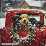 Red Truck Full of Labs