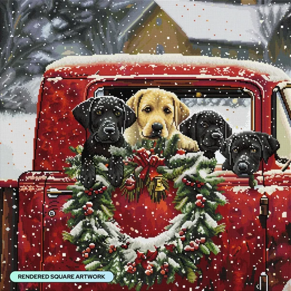 Red Truck Full of Labs