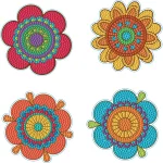 Hippy Brights – Coaster Kit – 4 Pieces