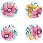 Modern Florals – Coaster Set – 4 pieces