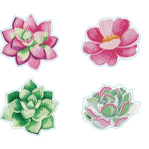 Succulents Coaster Set - 4 Pieces