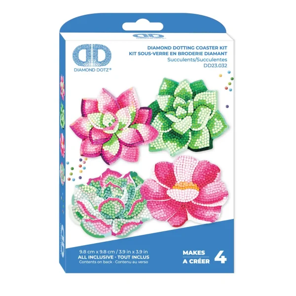 Succulents Coaster Set - 4 Pieces