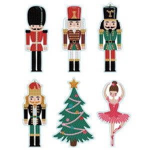 Nutcracker Ornaments - 6 Pieces